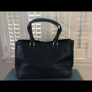 COLE HAAN XL tote brief case laptop leather bag